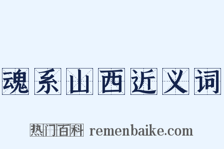 魂系山西近义词是什么意思的图片
